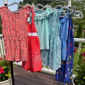 Bundle of Size 10/12 Girls Dresses, Romper, and Ruffled Shirt